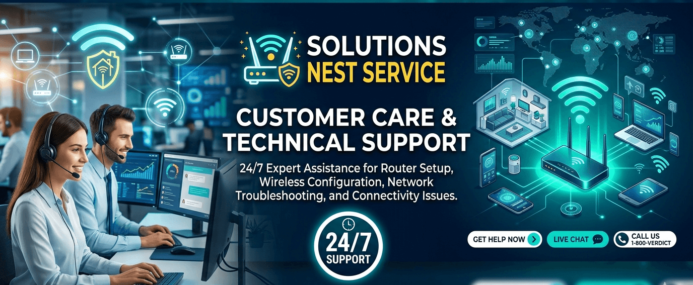 Solutions Verdict Nest customer care and technical support banner